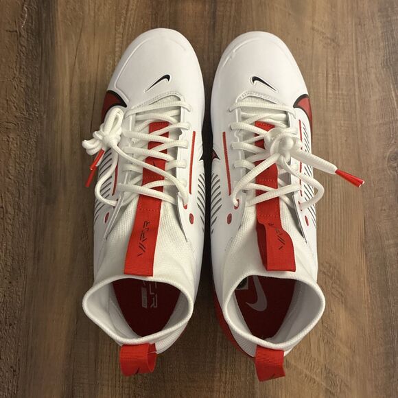 Nike Vapor Edge Pro 360 2 White Red Men Size 12.5 Football Cleats FN7759-108 main image 5